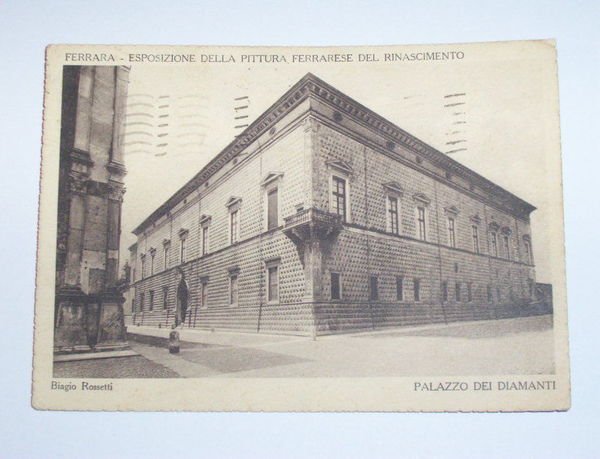 Cartolina Ferrara - Palazzo dei Diamanti 1934 | Immagine principale