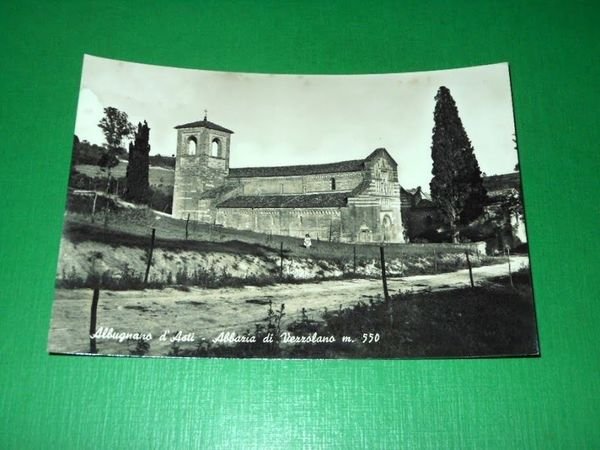Cartolina Albugnano d'Asti - Abbazia di Vezzolano 1960 ca