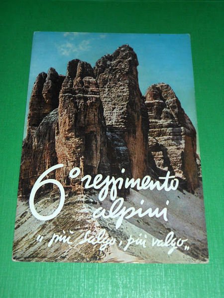 Cartolina Militaria - 6° Reggimento Alpini 1960 ca.
