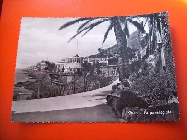 Cartolina Nervi - La passeggiata 1959.