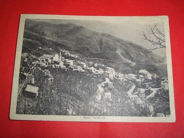 Cartolina Uscio ( Genova ) - Panorama 1953.