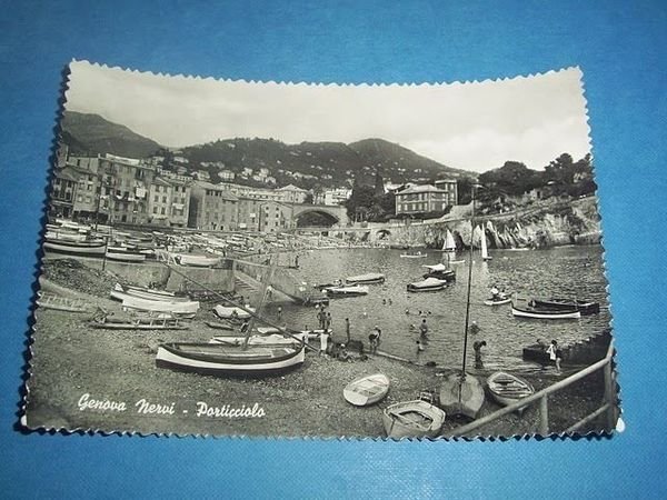 Cartolina Genova Nervi - Porticciolo 1950 ca.