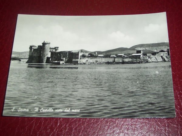 Cartolina S. Severa - Il Castello visto dal mare 1961.