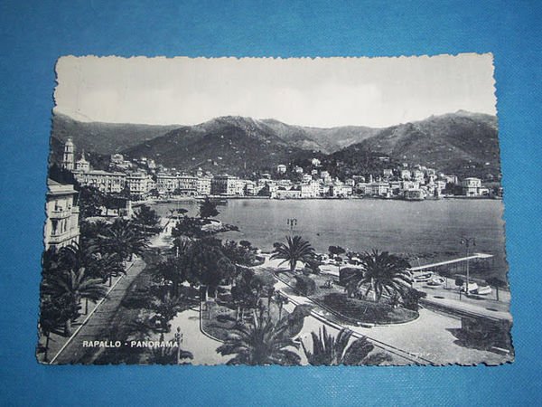 Cartolina Rapallo -- Panorama generale 1951.