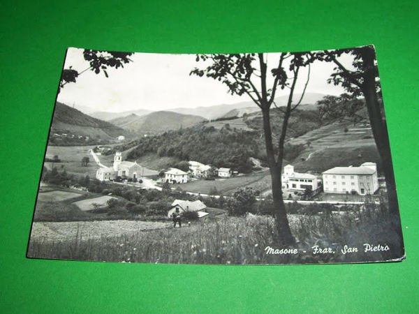 Cartolina Masone - Frazione San Pietro - Scorcio panoramico 1962.