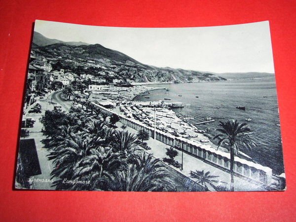Cartolina Arenzano - Veduta del Lungomare 1953.
