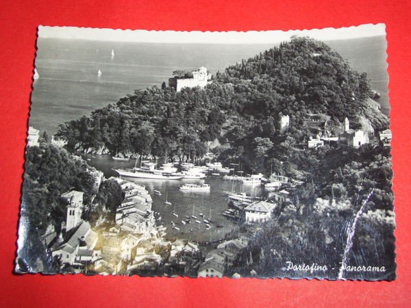 Cartolina Portofino - Panorama generale 1956.
