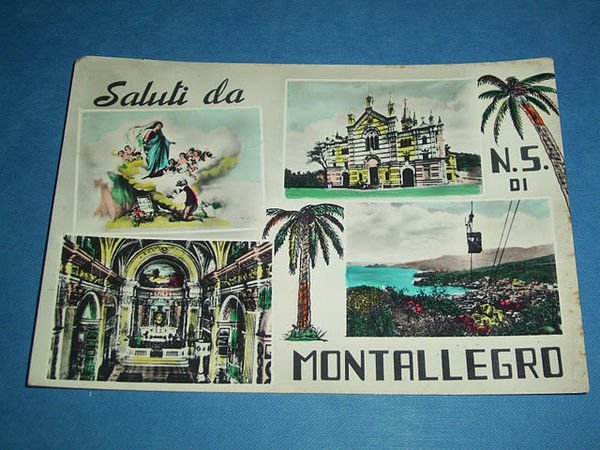 Cartolina Montallegro - Vedute diverse 1962.