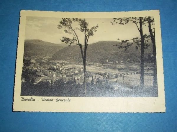 Cartolina Busalla (Genova) - Veduta generale 1945.