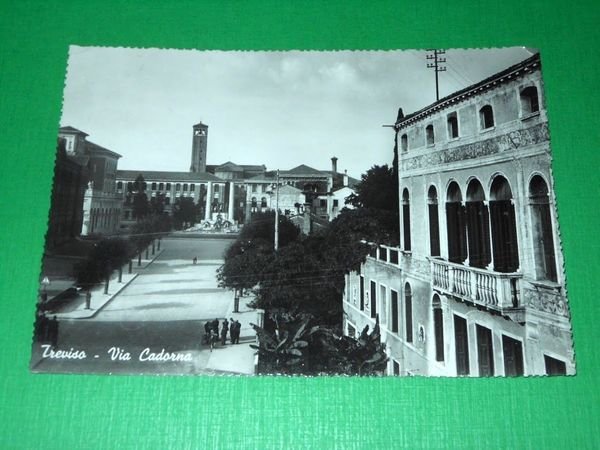 Cartolina Treviso - Via Cadorna 1941.