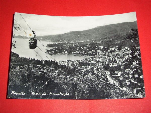 Cartolina Rapallo - Panorama da Montallegro 1962.
