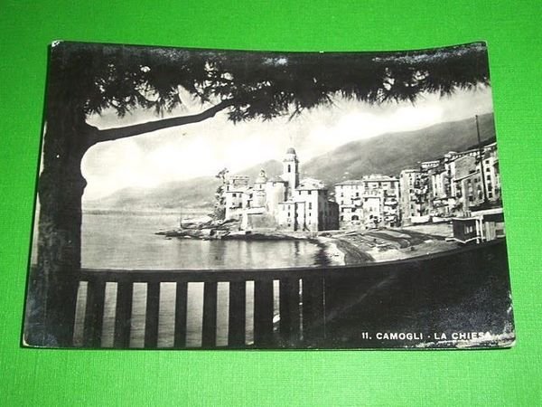 Cartolina Camogli - La Chiesa 1955.