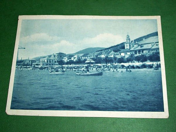 Cartolina Pietraligure - La Spiaggia 1953.