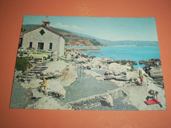 Cartolina Bordighera - S. Ampelio e Scogliera 1964
