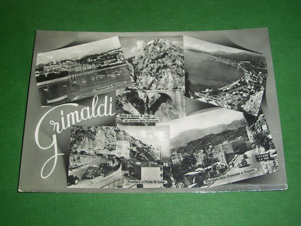 Cartolina Grimaldi ( Imperia ) - Vedute diverse 1954.
