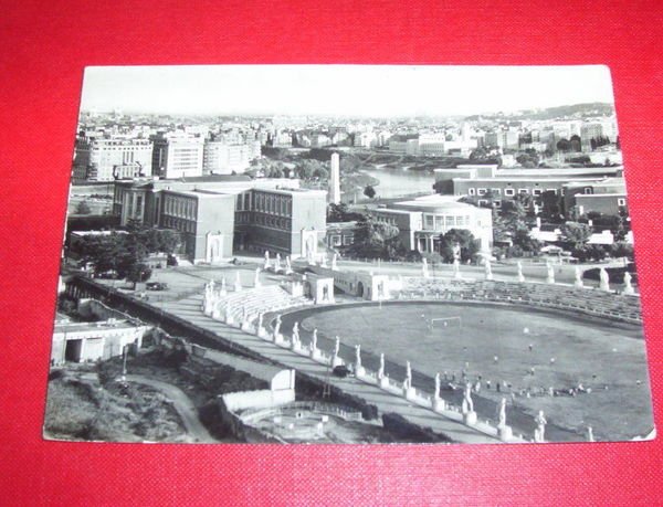 Cartolina Roma - Panorama del Foro Italico 1954