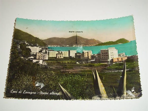 Cartolina Cavi di Lavagna - Nuovi Alberghi 1957