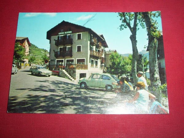 Cartolina Torgnon (Aosta) - Albergo Belvedere e veduta.