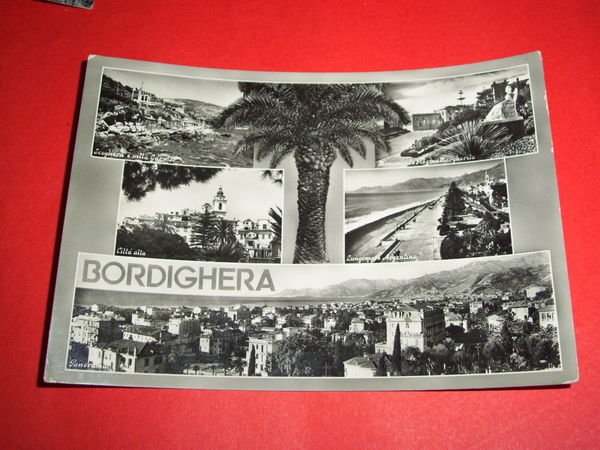 Cartolina Bordighera - Vedute diverse 1954