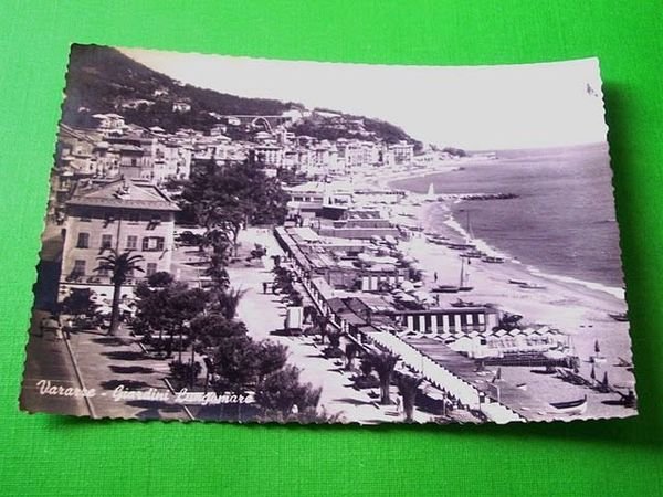 Cartolina Varazze -- Giardini Lungomare -- 1959