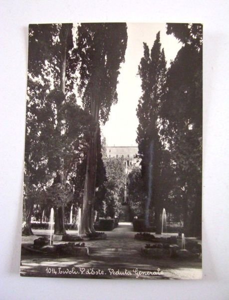 Cartolina Tivoli - Villa d'Este - Veduta generale 1958.