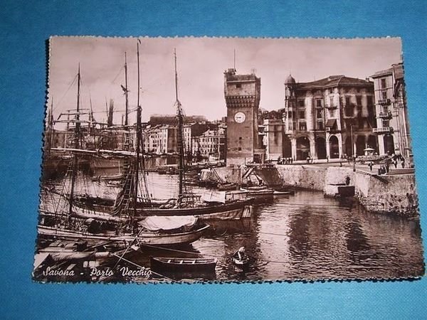 Cartolina Savona - Porto Vecchio 1950.