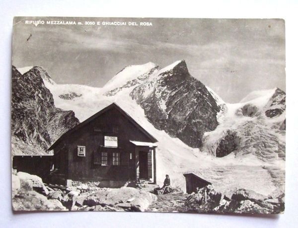 Cartolina Rifugio Mezzalama ( Aosta ) - panorama 1959.