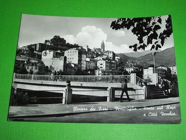 Cartolina Ventimiglia - Ponte sul Roja e Citta Vecchia.