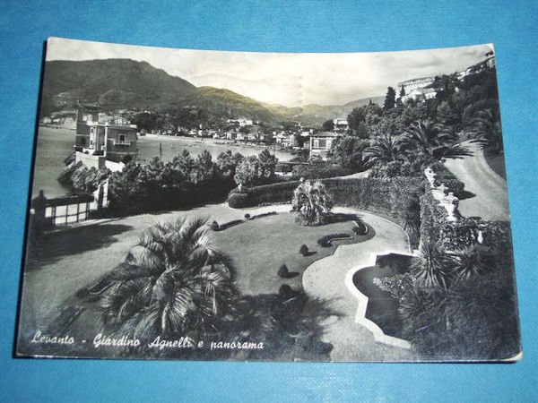 Cartolina Levanto - Giardino Agnelli e panorama 1955