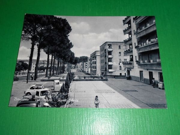 Cartolina Benevento - Via Napoli - Rione Libertà 1955 ca