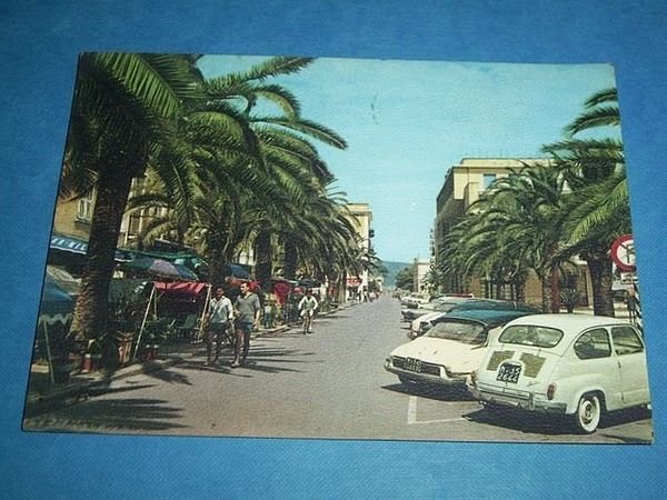 Cartolina Loano - Corso Roma 1962.