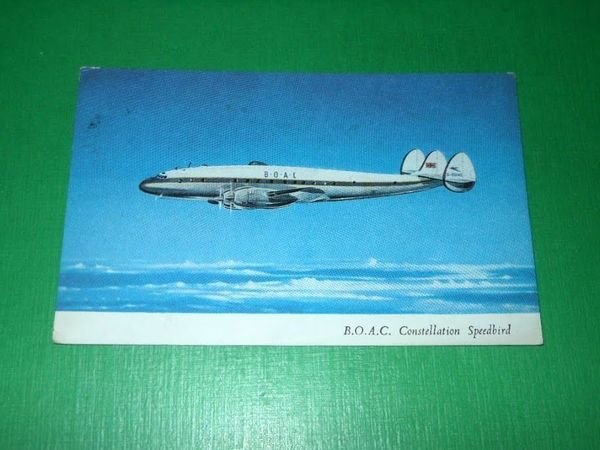 Cartolina Aeronautica Aviazione - B.O.A.C. Constellation Speedbird 1965 ca.