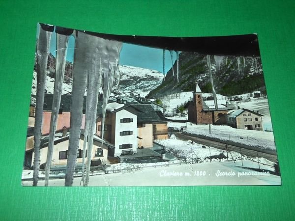 Cartolina Claviere - Scorcio panoramico 1960 ca