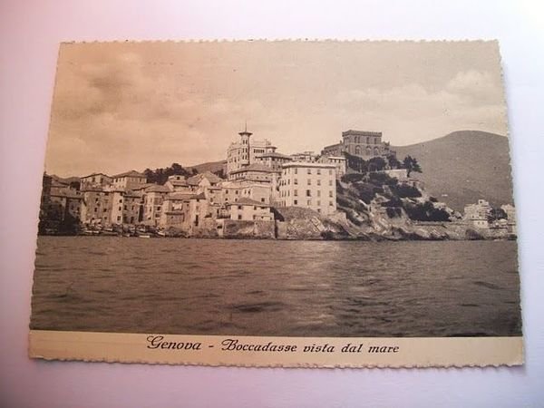 Cartolina Genova - Boccadasse vista dal mare 1954