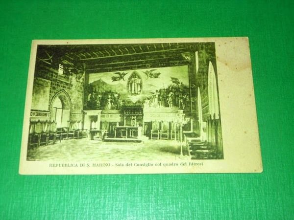 Cartolina Repubblica di San Marino - Sala del Consiglio col …