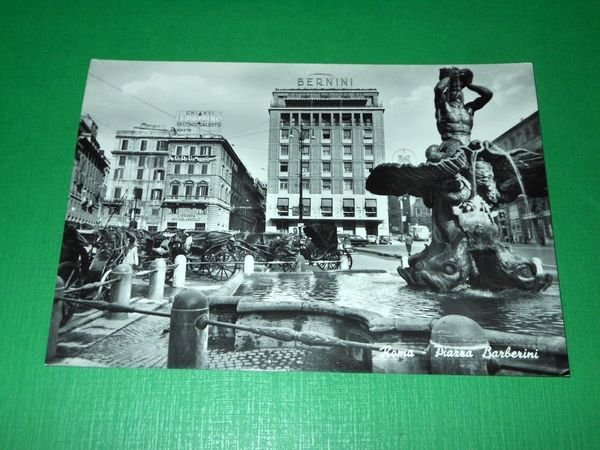 Cartolina Roma - Piazza Barberini 1958