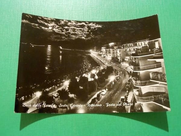 Cartolina Baia delle Favole - Sestri Levante ( notturno ) …