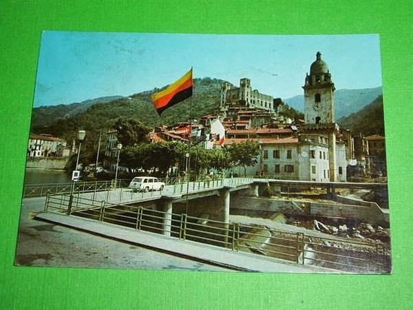 Cartolina Dolceacqua - Panorama col Ponte Nuovo 1980