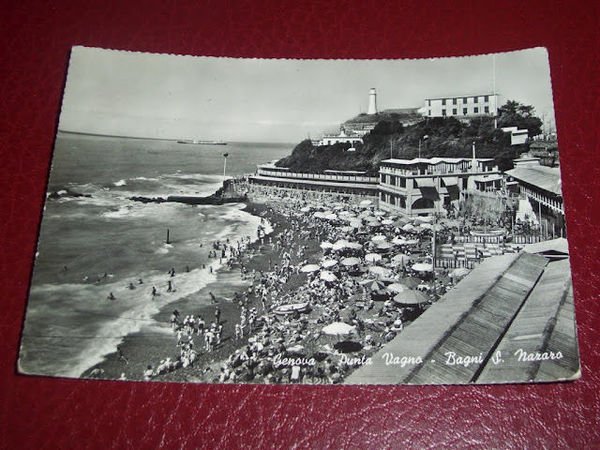 Cartolina Genova - Punta Vagno - Bagni S. Nazaro 1959