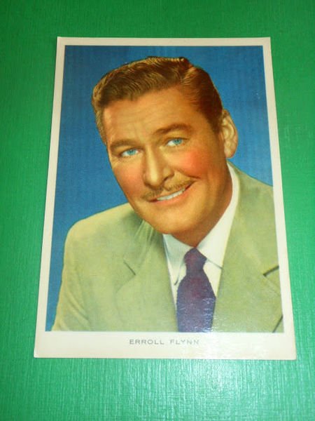 Cartolina Cinema Film - Attore Erroll Flynn 1955 ca