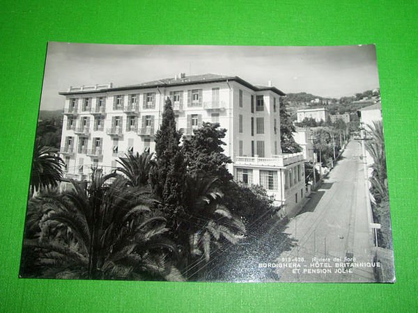 Cartolina Bordighera - Hotel Britannique 1950 ca.