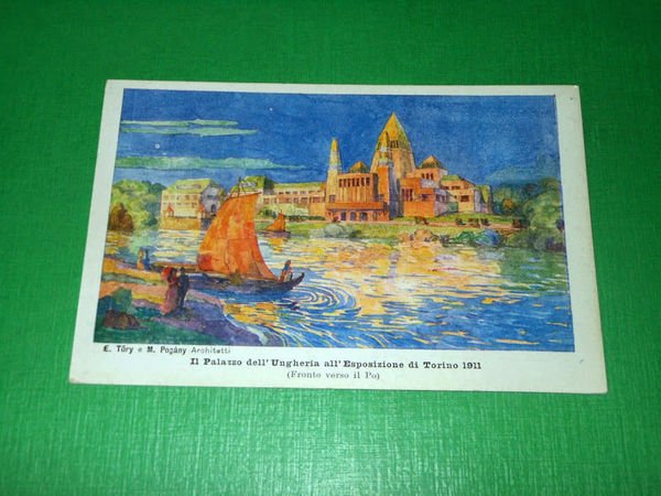 Cartolina Esposizione Torino 1911 - Palazzo dell' Ungheria [ fronte …