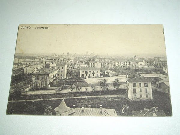 Cartolina Cuneo - Panorama 1912.