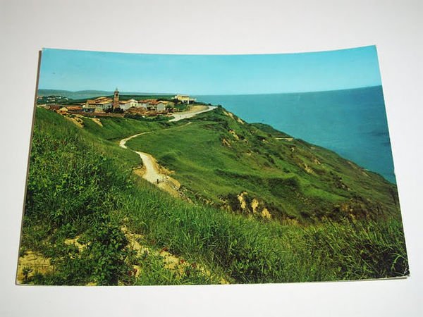 Cartolina Casteldimezzo ( Pesaro ) - Strada panoramica sul mare …