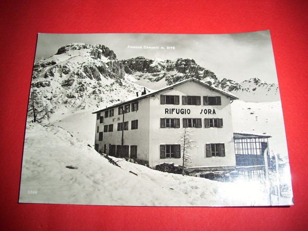 Cartolina Piani di Bobbio - Rifugio Sora 1952.