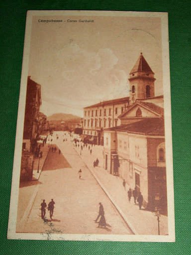 Cartolina Campobasso - Corso Garibaldi 1924.