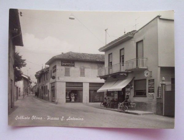Cartolina Solbiate Olona - Piazza S. Antonino 1950 ca.