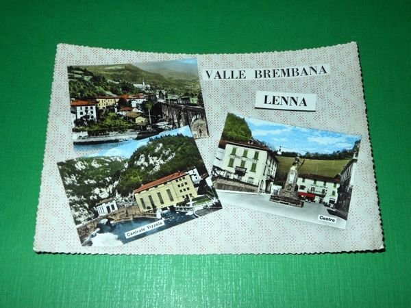 Cartolina Valle Brembana - LENNA - Vedute diverse 1964 .