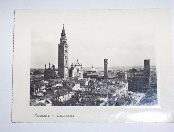 Cartolina Cremona - Panorama 1952.