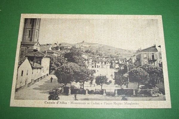 Cartolina Canale d' Alba - Monumento ai Caduti e Piazza … | Immagine principale